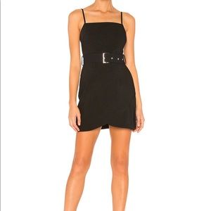NWOT By the Way Revolve Moriah Black Silver Belted Tank Straight Dress Small